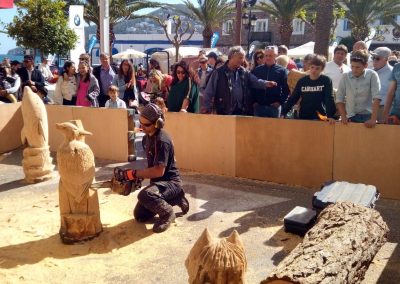 Demostración de woodcarving en Ibiza