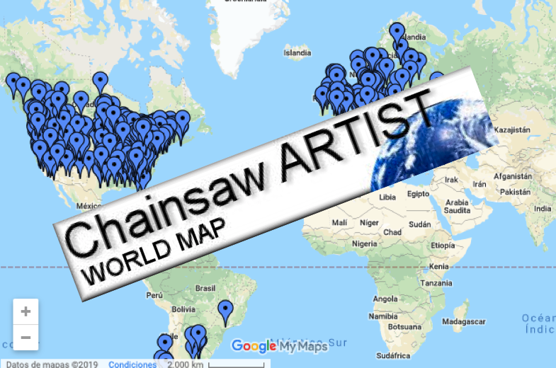 Javier Gisbert en el WORLD MAP OF CHAINSAW ARTISTS